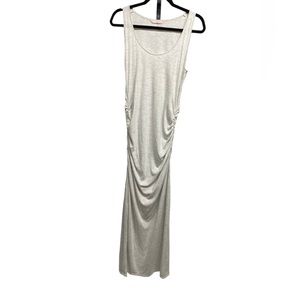Victoria’s Secret Light Grey Maxi Dress with ruched sides size medium